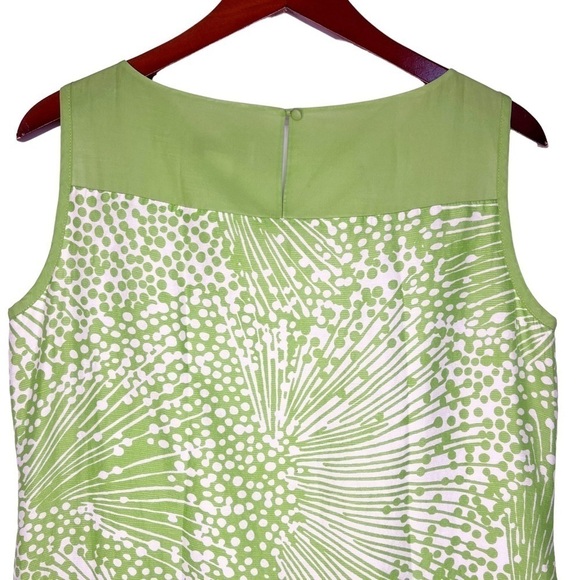 DONCASTER Silk Blend Sleeveless Dress Size 8 in Tropical Green Print - Picture 8 of 14